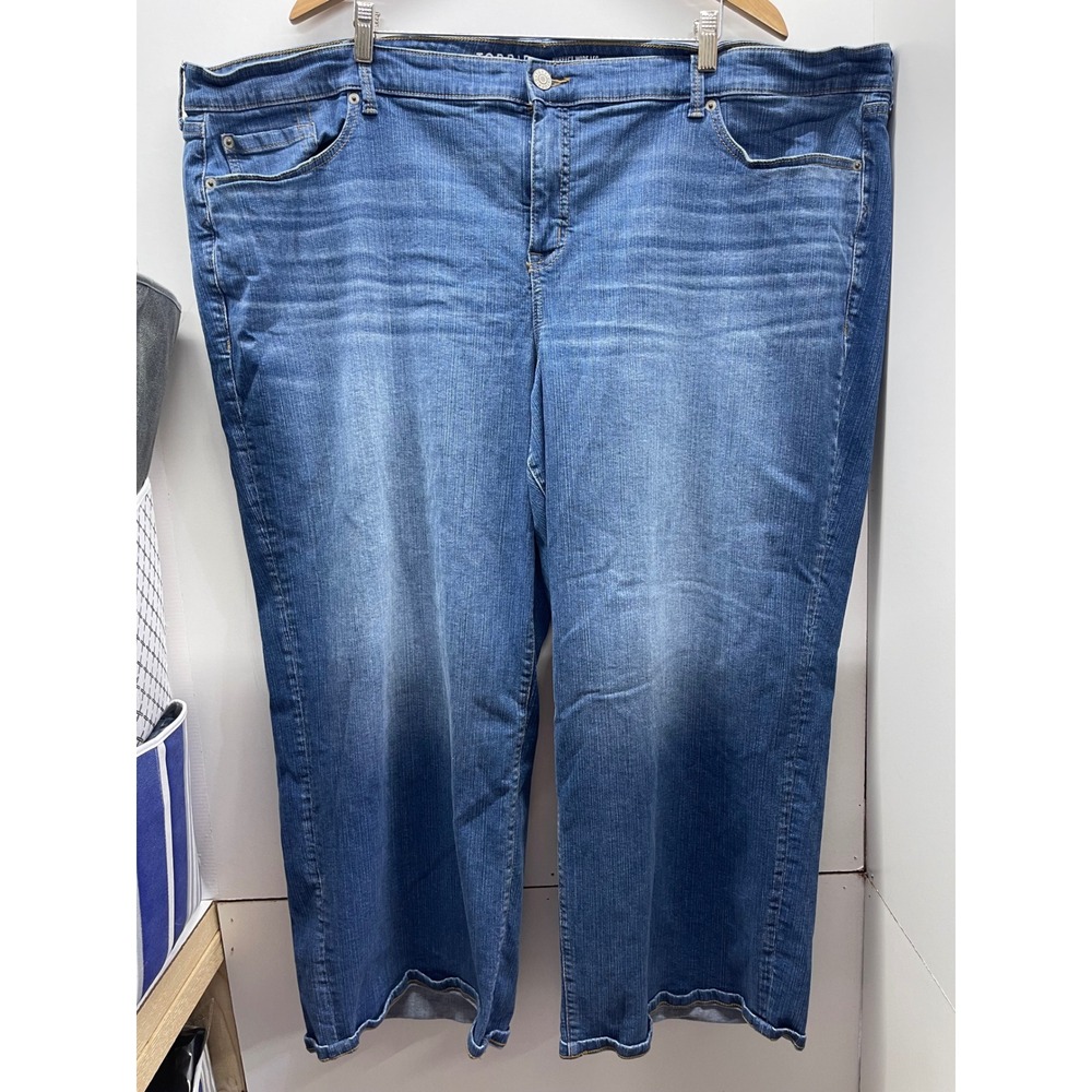 Torrid Perfect Wide Leg Jeans 28R Vintage Stretch Medium Wash Blue Denim